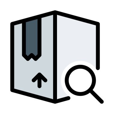 Arama sevkıyat kutusu, basit soyut vektör çizim 