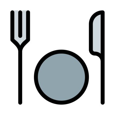 çatal bıçak takımı basit vektör çizim ayarla