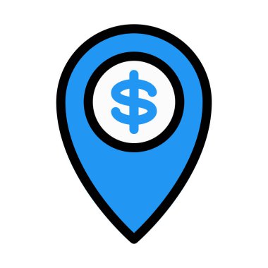 Yerel banka konumu, vektör çizim