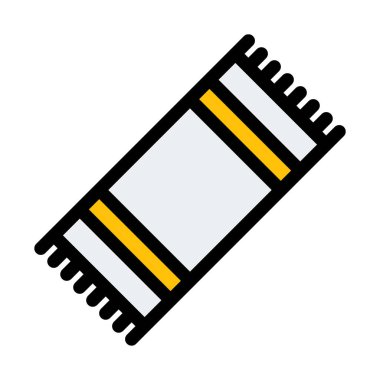 Plaj Mat izole vektör çizim 