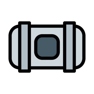 Uzay gemisi uçak kabin basit soyut vektör çizim 