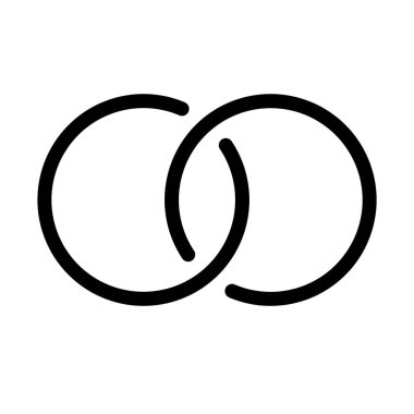 nişan yüzüklerini izole, vektör çizim