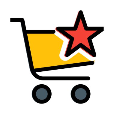 Sık Kullanılanlar öğesini veya rol aldı sepeti basit vektör çizim