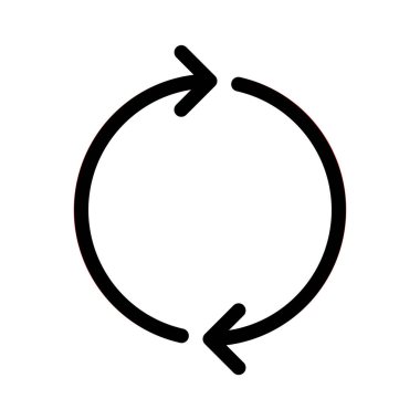 Döngü beyaz arka plan üzerinde izole okları Yenile