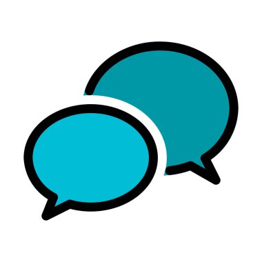 Konuşma kabarcıklar elips vektör çizim 