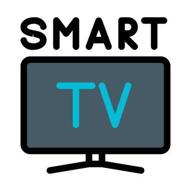 Düz akıllı Tv, basit soyut vektör çizim 