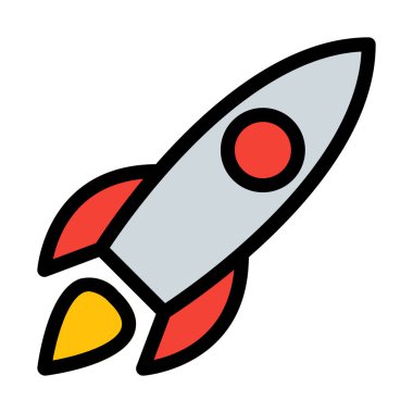 Roket uzay teknolojisi, vektör çizim