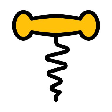 tirbuşon basit vektör çizim