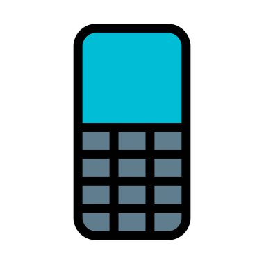 Cep ile tuş takımı vektör çizim