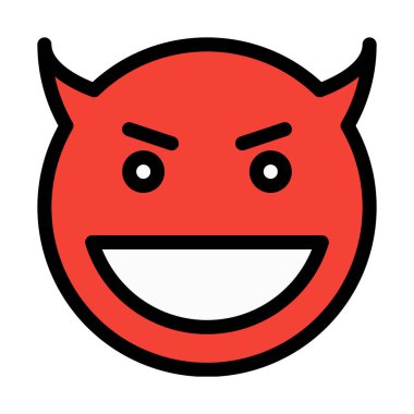 Şeytan veya korku beyaz arka plan üzerinde izole ifade