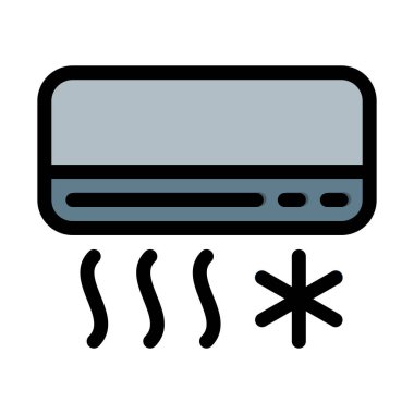 Beyaz arka plan üzerinde Klima kapalı vektör çizim