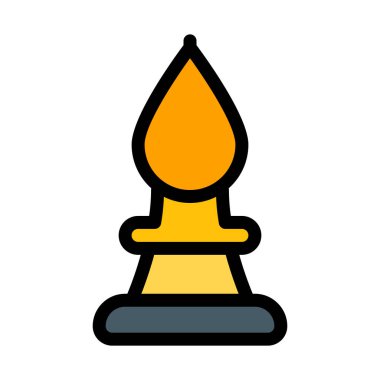 Bishop satranç oyunu vektör çizim 