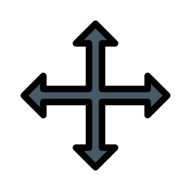 Tüm yön seçin basit vektör simgesi