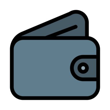 Elektronik cüzdan sembolü, vektör çizim