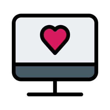 Romantik Online sohbet, basit simgesi