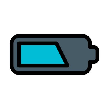 Pil yarım uyarı vektör çizim 