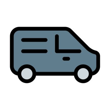 Mini kargo Van, vektör çizim