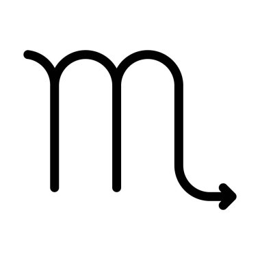 Akrep Astroloji işareti, basit soyut vektör çizim 