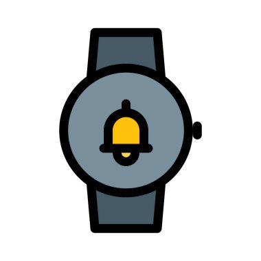 SmartWatch anımsatıcı bildirimi, basit soyut vektör çizim 