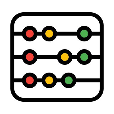 Abaküs işareti, vektör çizim