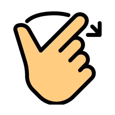 Beyaz arka plan üzerinde izole jest ok döndürmek