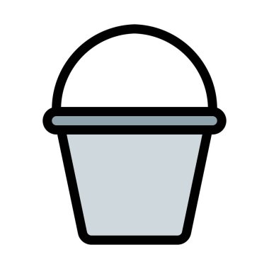 İnşaat baş beyaz arka plan üzerinde izole kova