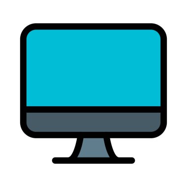 LED bilgisayar monitörünün basit vektör çizim