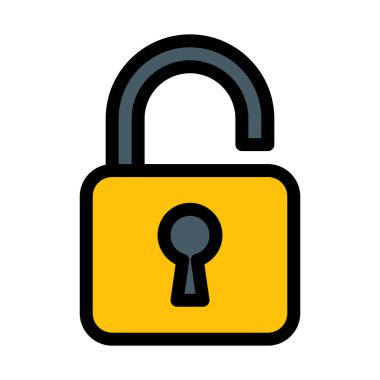 Parola veya kilit açık vektör çizim