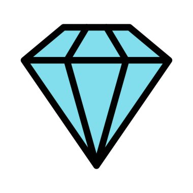 Elmas Percious mücevher basit vektör simgesi