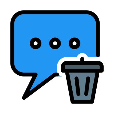 Beyaz zemin üzerine sohbet silinen veya Kaldır vektör çizim