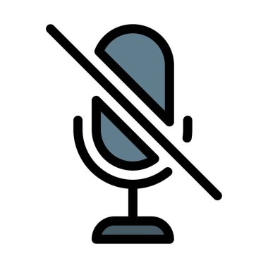 Mikrofon ses sessiz vektör çizim