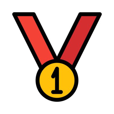 Altın madalya başarı vektör çizim