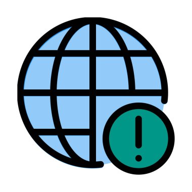 Ağ hata uyarı vektör çizim