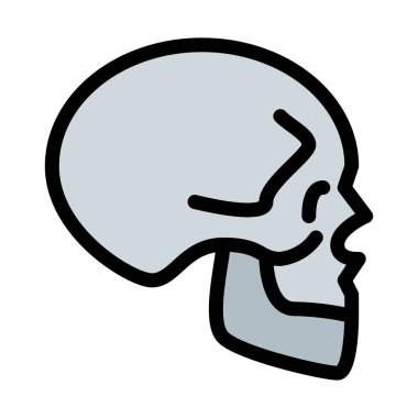 X-ışını kafatası, basit soyut vektör çizim 