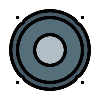 Sub Woofer hoparlör tasarlamak vektör çizim 