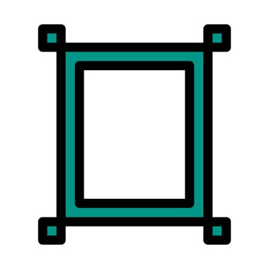 Tasarım dikdörtgen çerçeve basit vektör çizim