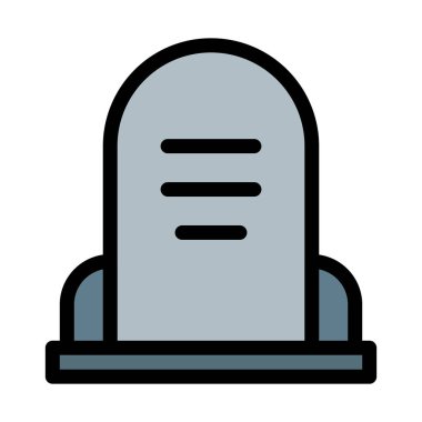 Yerel mezarlığı mezar taşı vektör çizim beyaz arka plan üzerinde