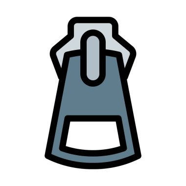 Fermuar bez beyaz arka plan üzerinde izole aksesuarları