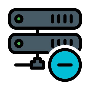 Sunucu ağı, basit soyut vektör çizim kaldırma 