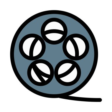 Beyaz arka plan üzerinde film ya da sinema rulo vektör çizim