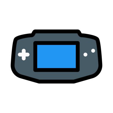 Taşınabilir oyun cihazı vektör çizim beyaz arka plan üzerinde