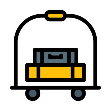 Hotel belboy hizmet vektör çizim 