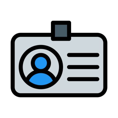 Profil veya kimlik etiketi vektör çizim