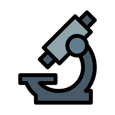 Laboratuvar optik mikroskop vektör çizim