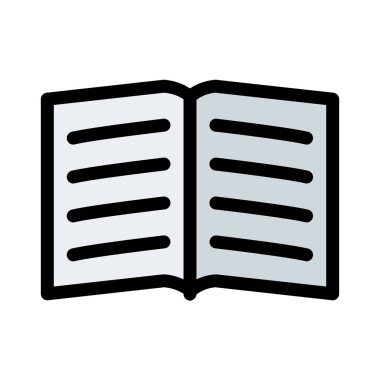 Açık kitap içerik, vektör çizim