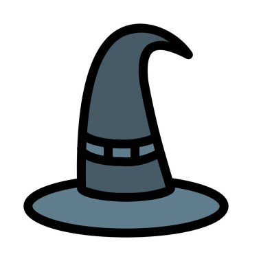 cadı şapka kostüm vektör çizim 