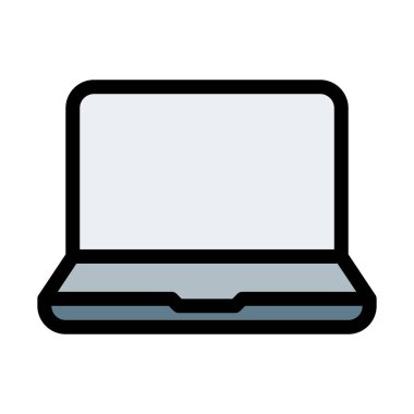 Dizüstü dizüstü bilgisayar basit vektör çizim