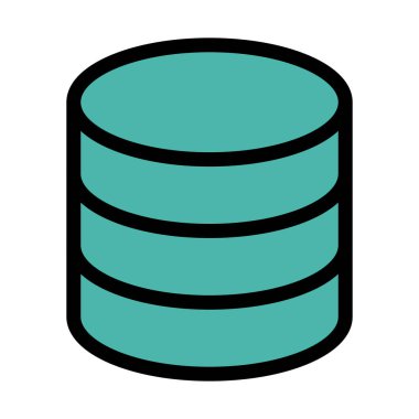 Veritabanı depolama sembol basit vektör çizim
