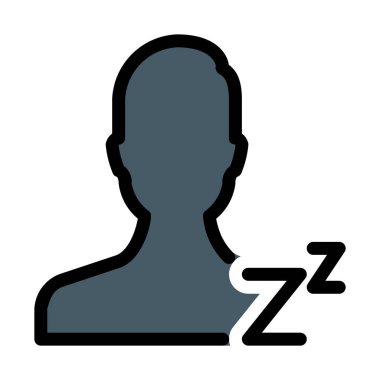 Kullanıcı, basit soyut vektör çizim uyku 