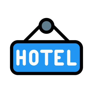 Hotel Sign asılı, illüstrasyon vektör